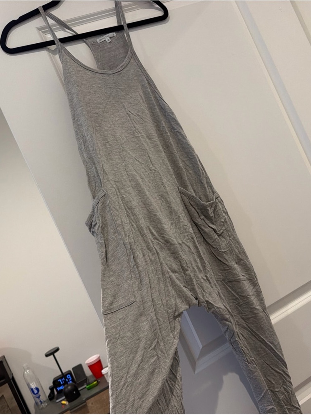 Casual Gray Sleeveless Harem Jumpsuit